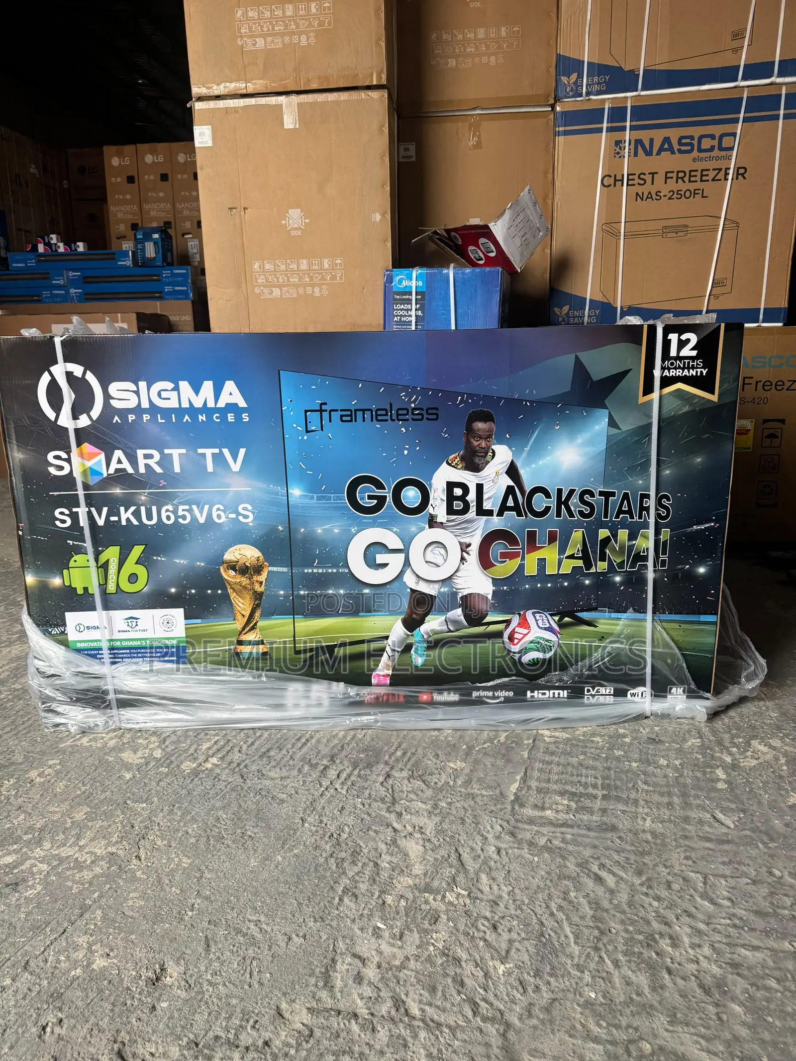 Sigma 65" Crystal Clear 2026 Model Smart Android 16 TV