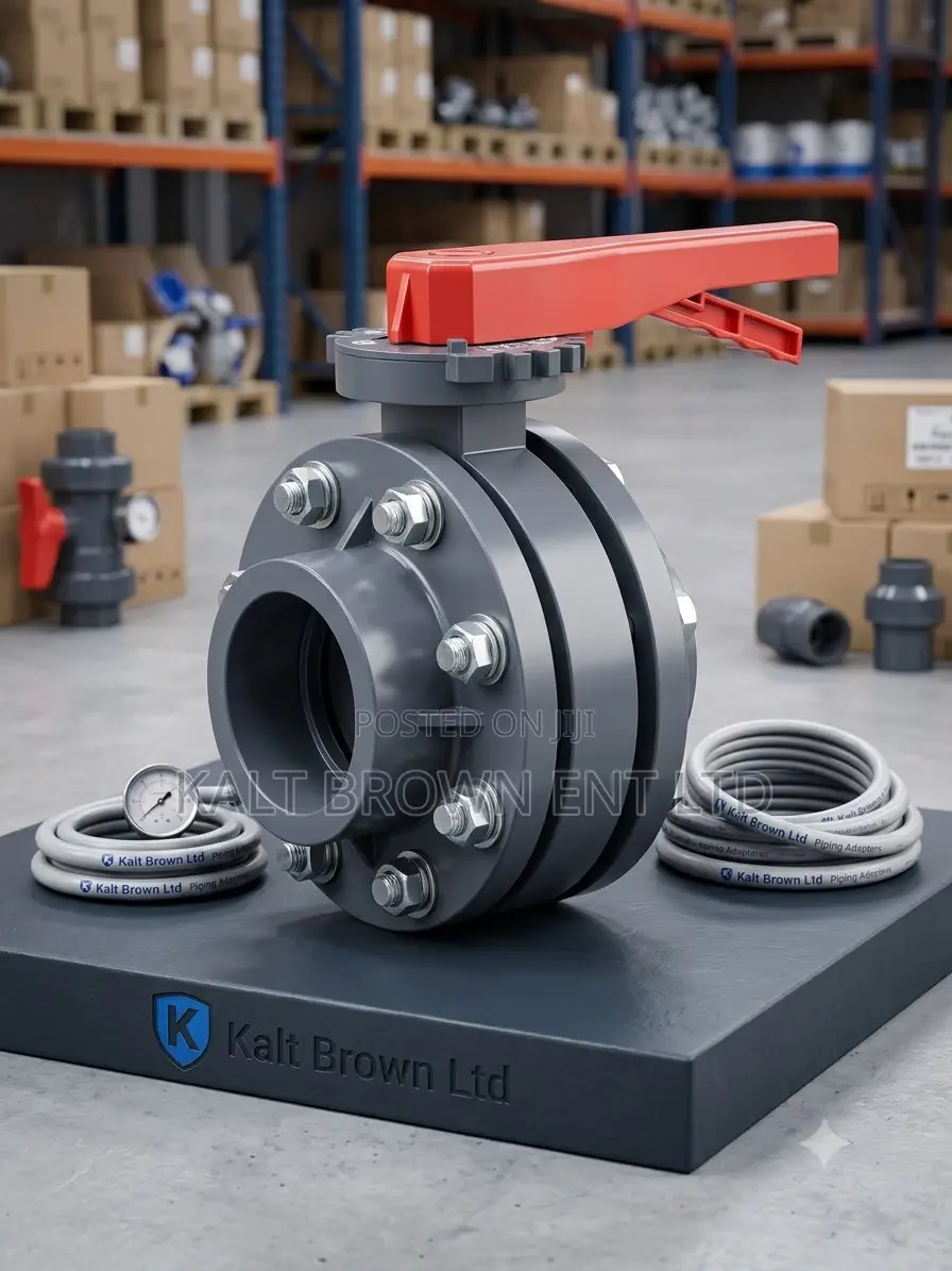 UPVC Butterfly Valve With Flanges Bolts 4’’