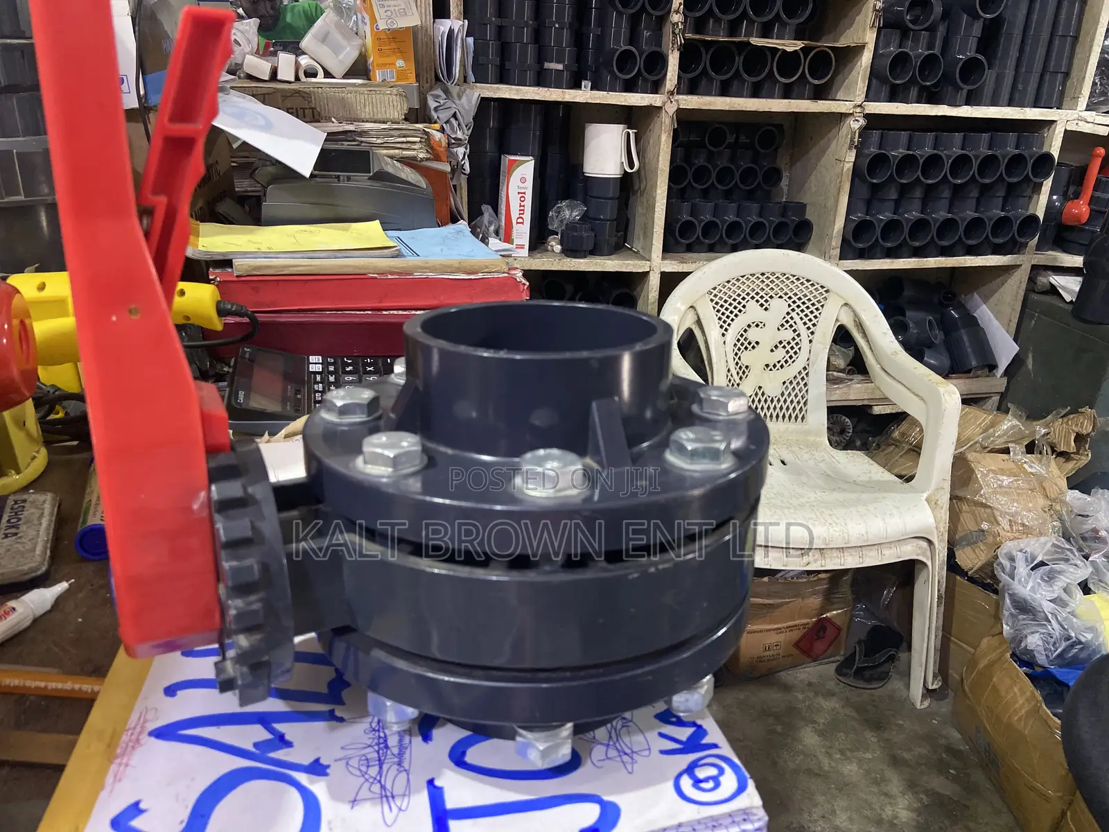 UPVC Butterfly Valve With Flanges Bolts 4’’