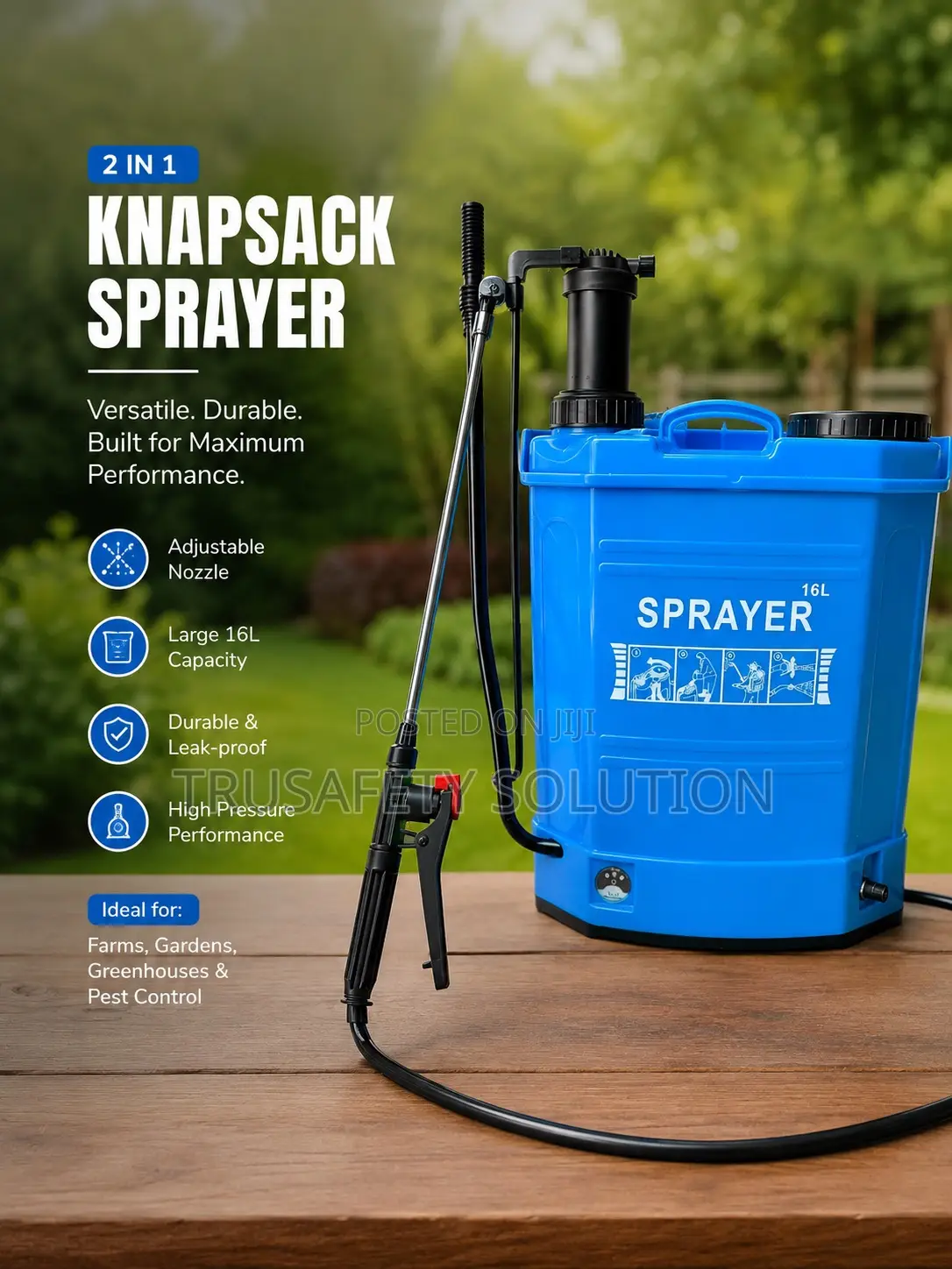 Knapsack Sprayer 2-in-1 (Knapsack Battery and Manual Sprayer) 16Ltrs