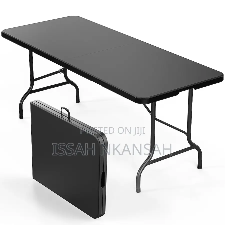 6FT Black Folding Table