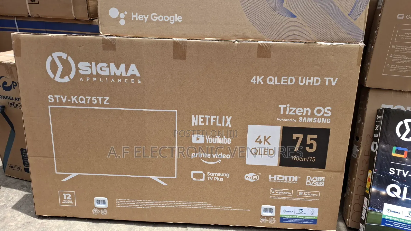 Sigma 75-Inch Qled Android Smart TV (TIzen OS POWERED BY SAMSUNG)