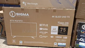 Sigma 75-Inch Qled Android Smart TV (TIzen OS POWERED BY SAMSUNG)