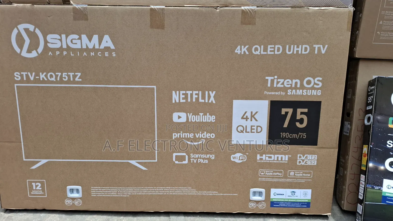 Sigma 75-Inch Qled Android Smart TV (TIzen OS POWERED BY SAMSUNG)