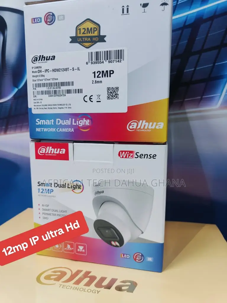 DAHUA12MP Smart Dual Light Ip Dome WizSense Network Camera