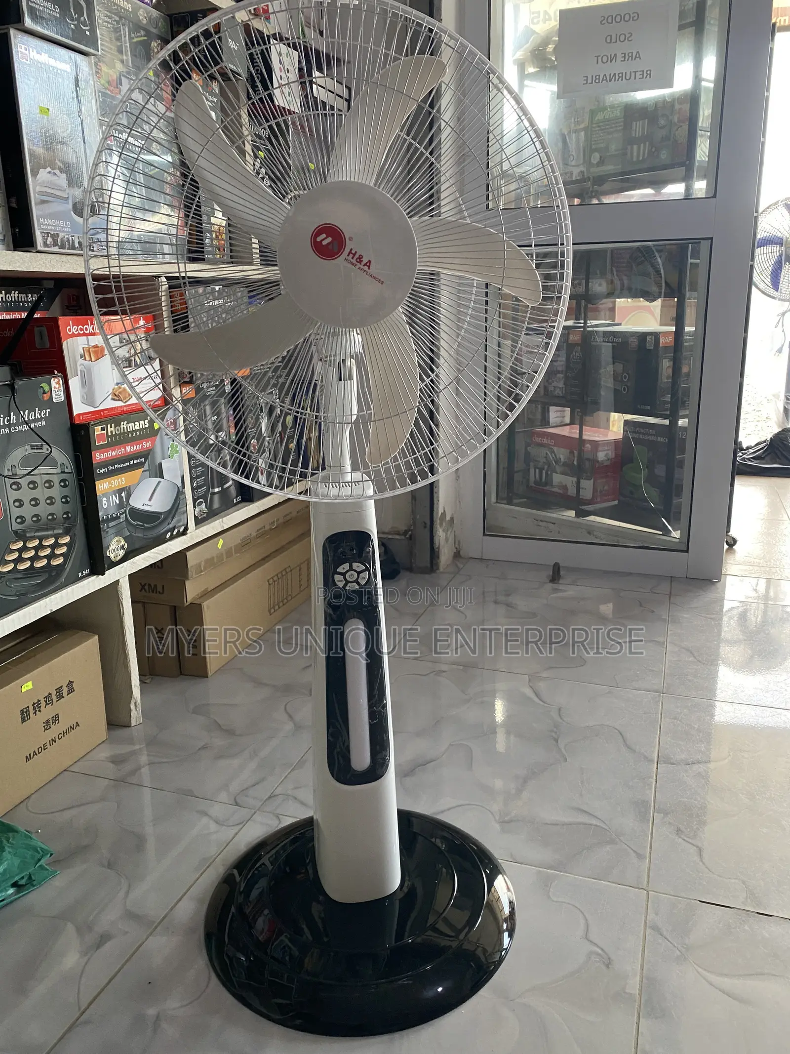 Brand New H a 18" Rechargeable Standing Fan
