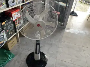 New H a 18" Rechargeable Standing Fan With Remote Control
