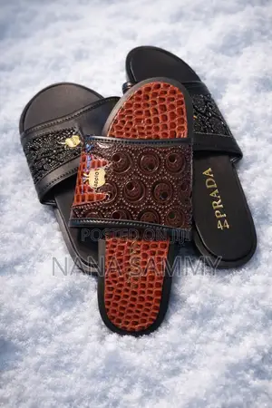 Luxury Men's Brown Designer Slide Sandals – Size 41'42' 43'44'45'