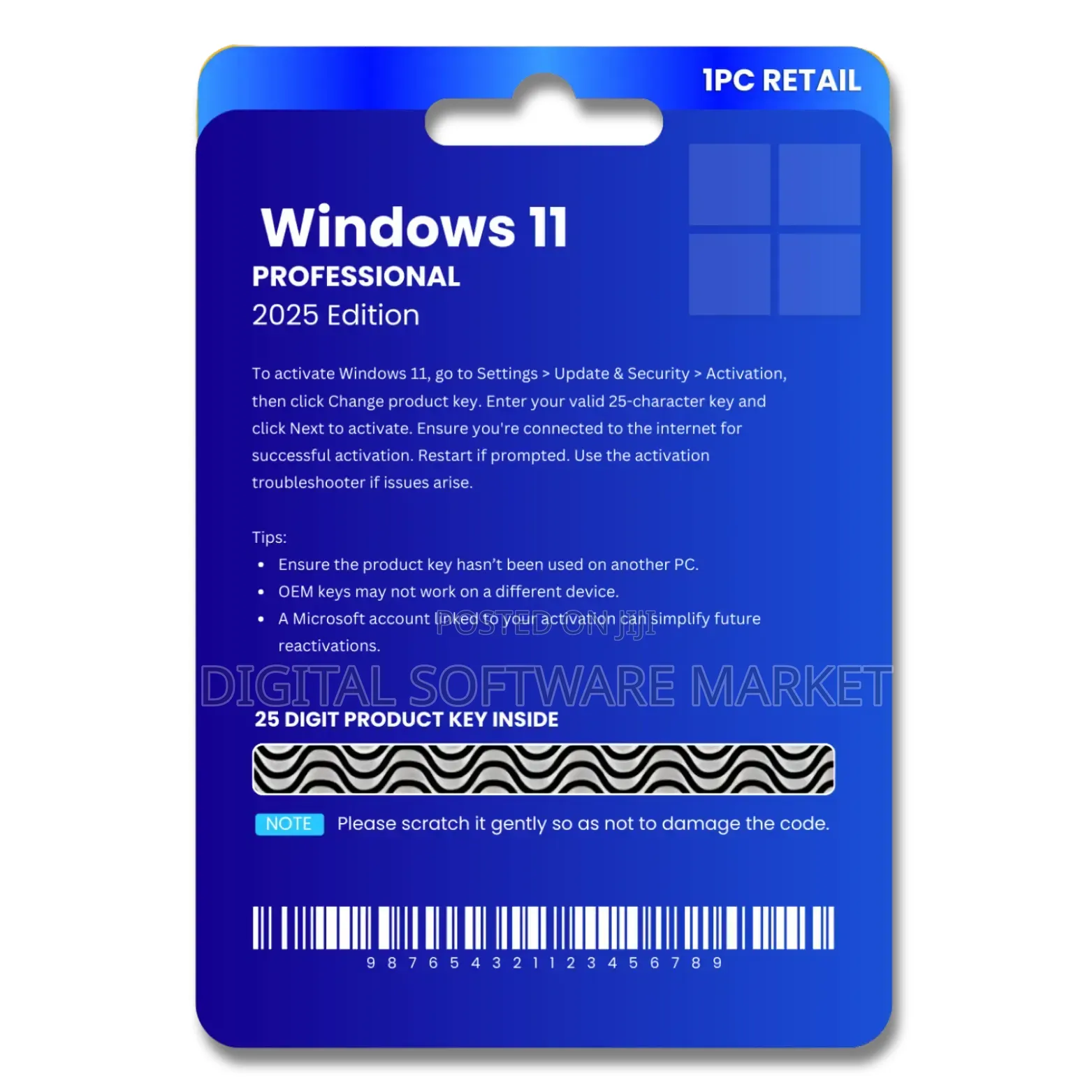 Windows 11 Pro Original License Key (Telephone)