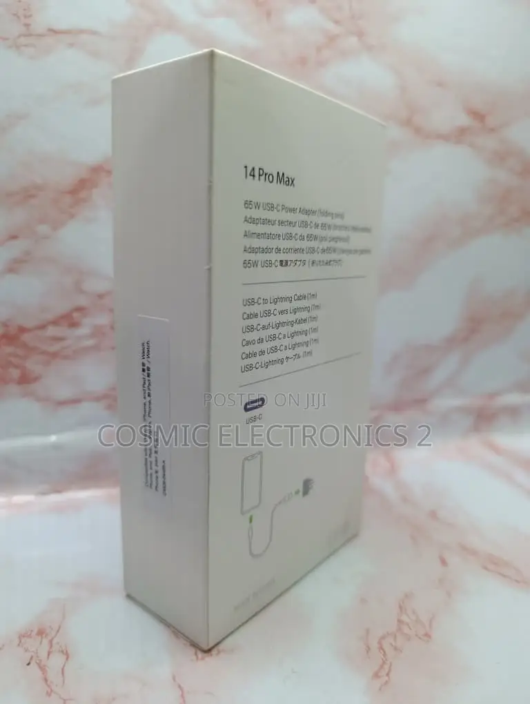 65W Fast Charging USB-C Power Adapter With Cable