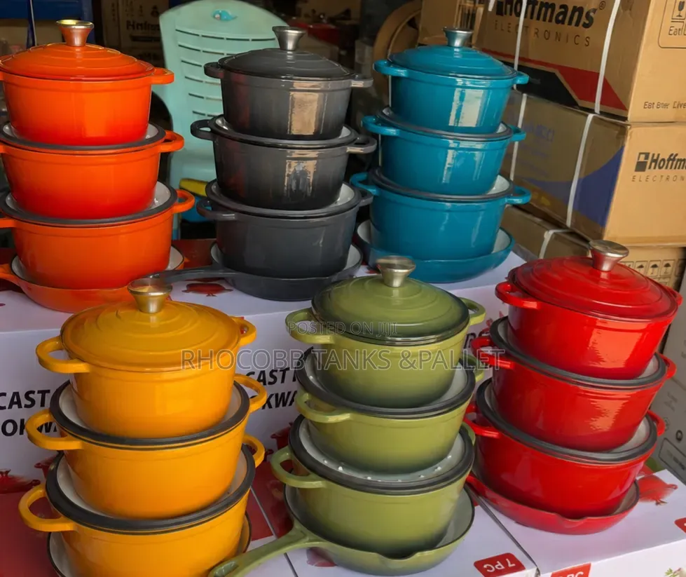 Premium 4-Piece Cast Iron Cookware Set Durable&Stylish Kitchen Pots