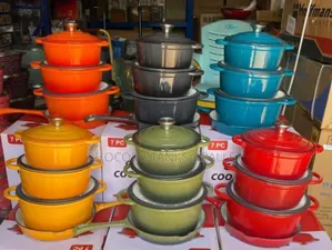 Premium 4-Piece Cast Iron Cookware Set Durable&Stylish Kitchen Pots