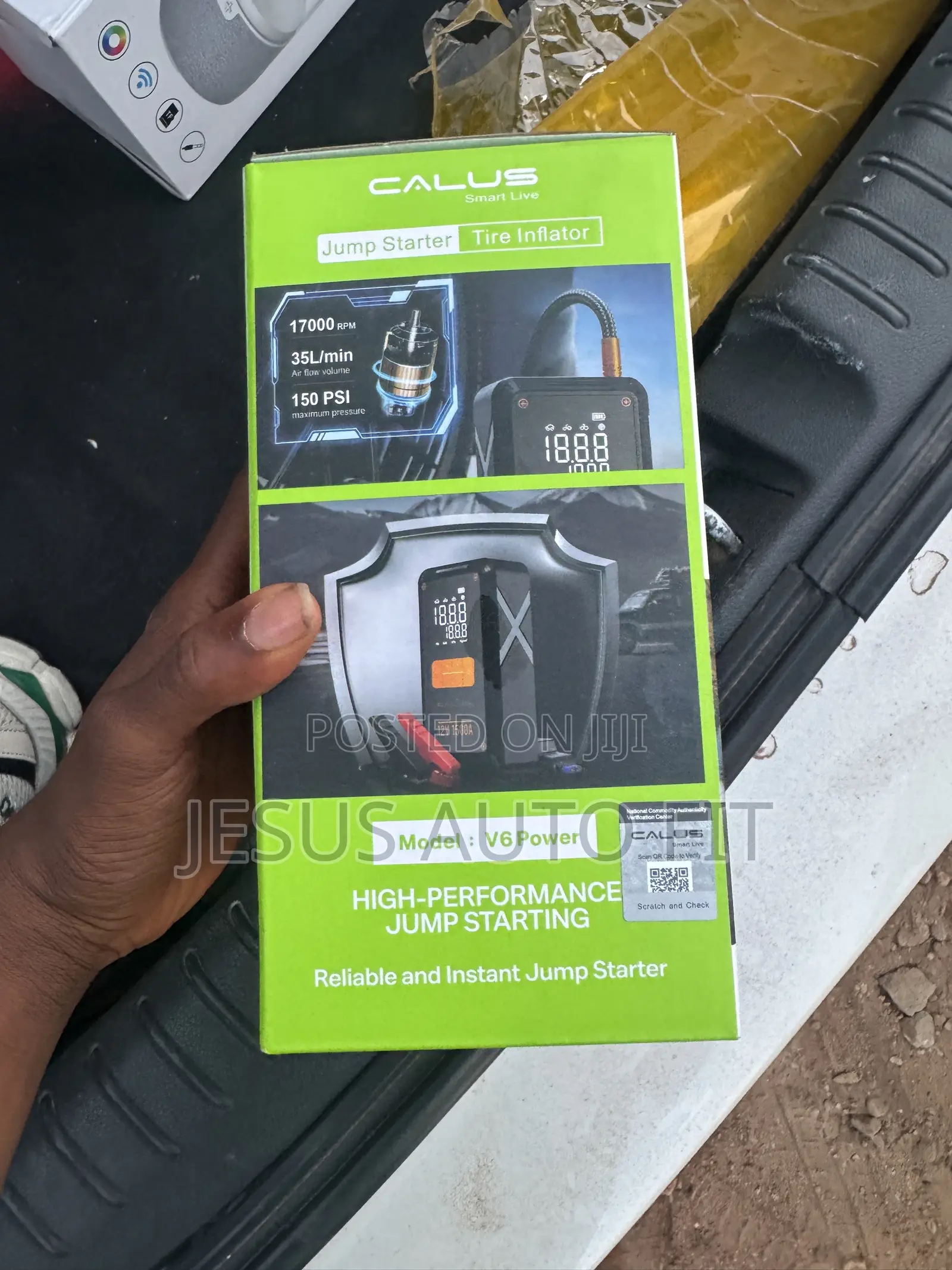 CALUS V6 Power High-Performance Jump Starter Tire Inflator