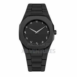 2-in-1 Teso Men's Sport Quartz Watch With Cross Bracelet - Black