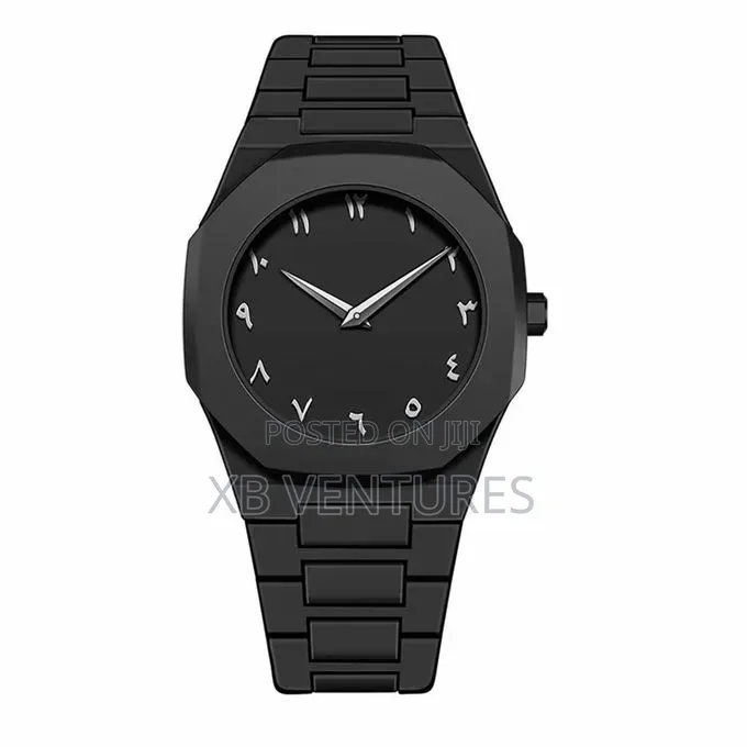 2-in-1 Teso Men's Sport Quartz Watch With Cross Bracelet - Black