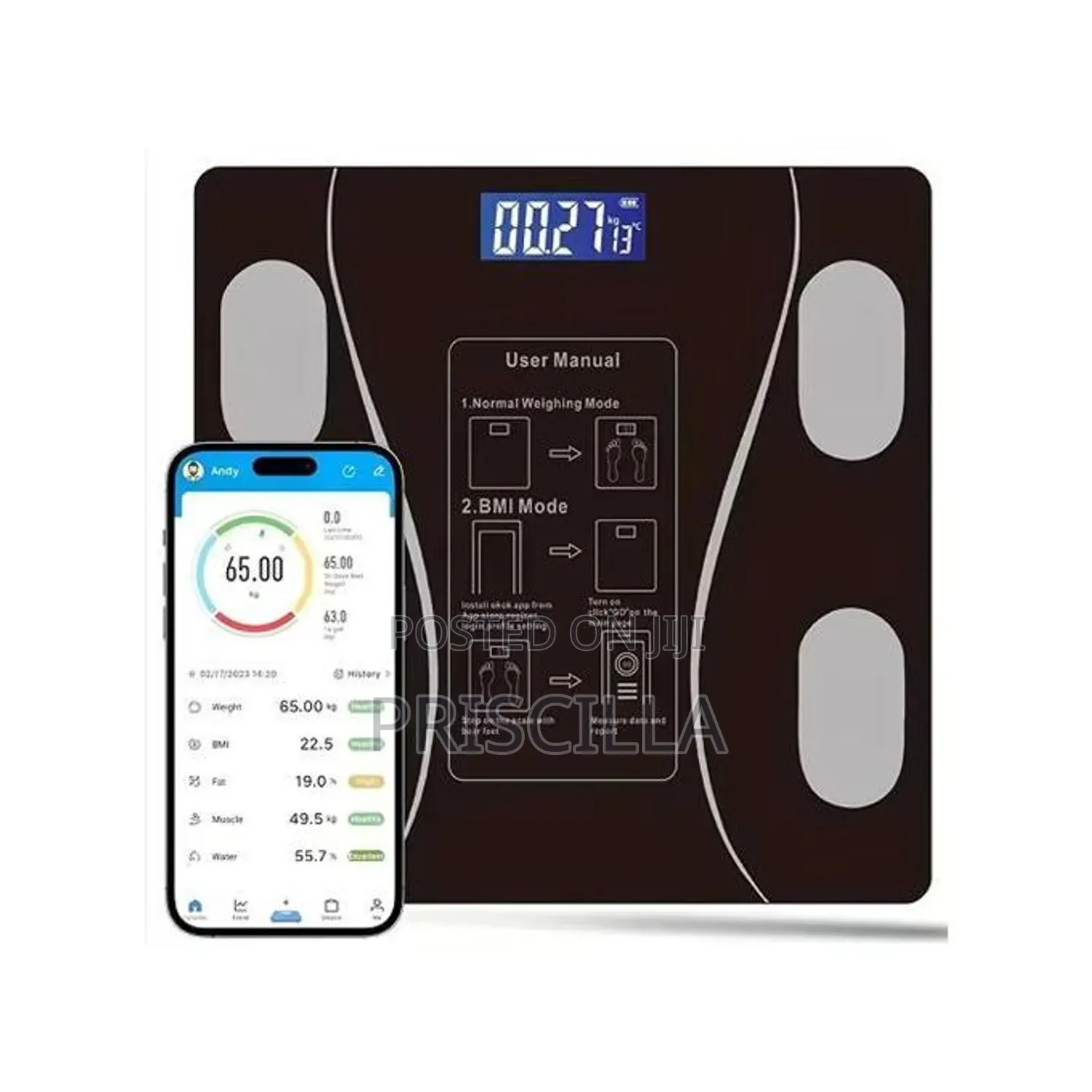 Smart Degital Body Weight Scale Wireless LED180kg