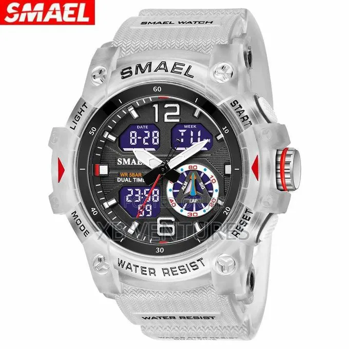 Men's Digital Watch Dual Display Analog + Digital 50M Water Resistant