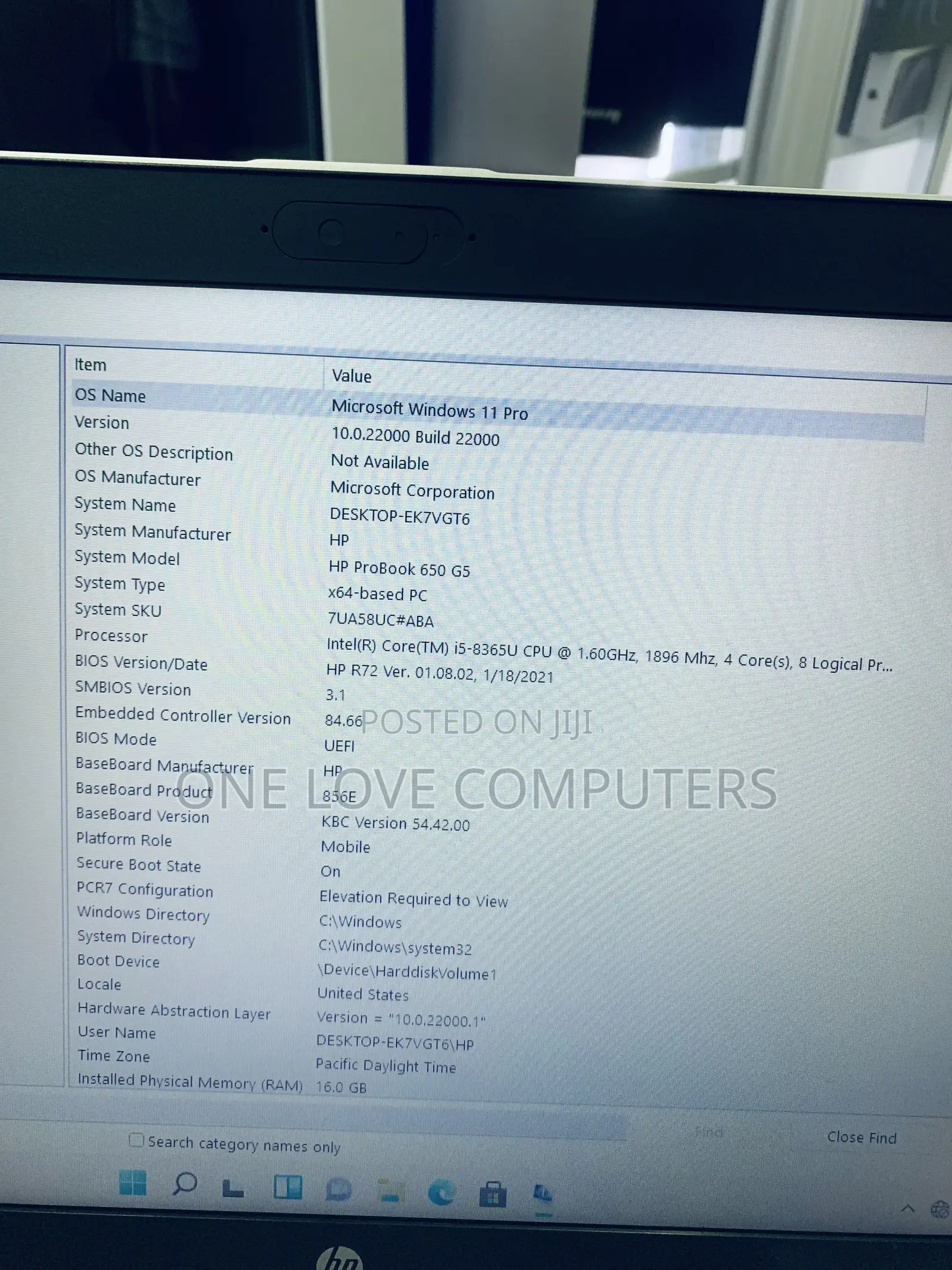 Laptop HP ProBook 650 G5 16GB Intel Core i5 SSD 256GB