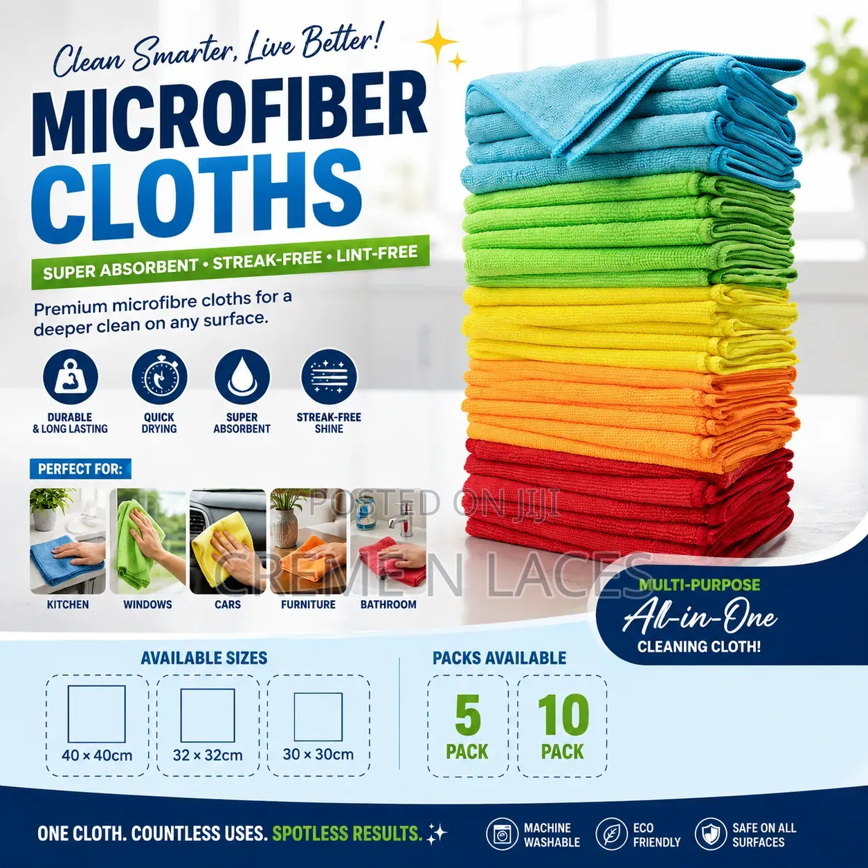 Premium Microfiber Cleaning Cloths