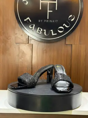 Rhinestone-Embellished Slipper Heel
