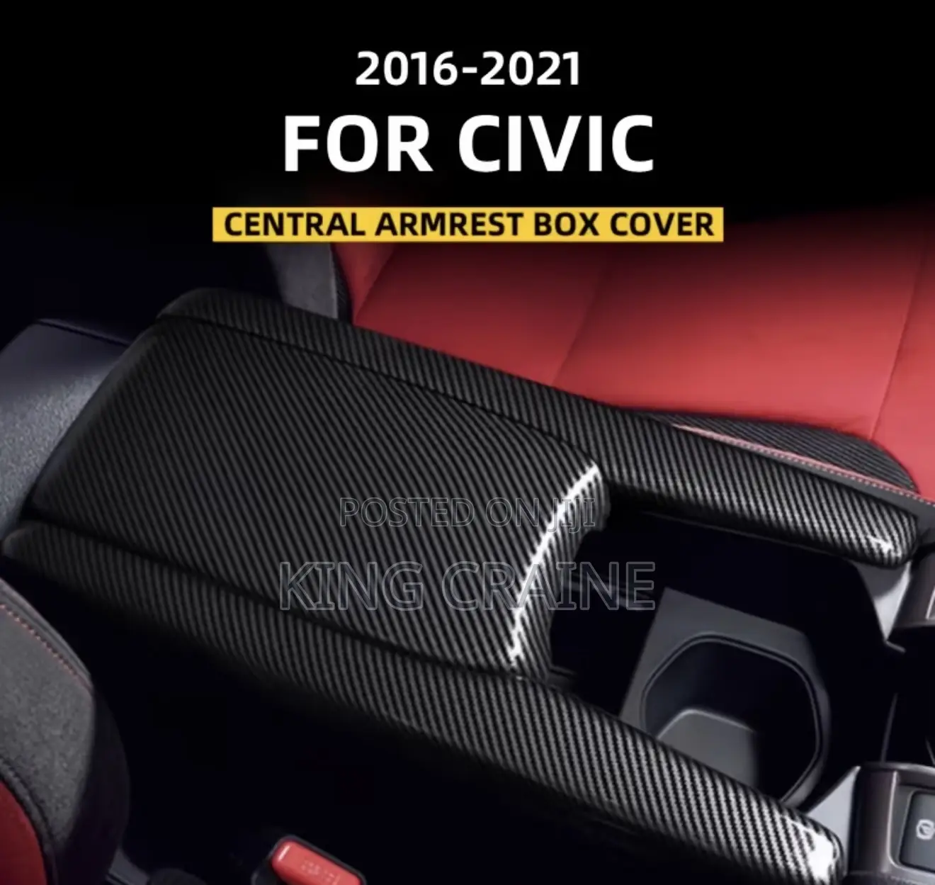 Carbon Fiber Armrest Box Cover