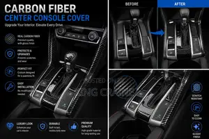 Honda Civic Carbon Fiber Center Console Cover