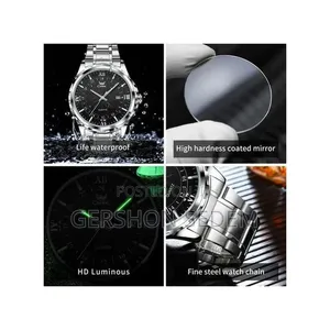 OPK Men’s Wristwatch – Silver Luminous Quartz Watch