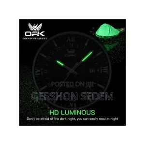OPK Men’s Wristwatch – Silver Luminous Quartz Watch
