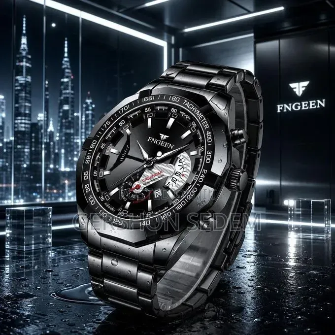 Men's Waterproof Analog Quartz Watch – Large Face