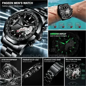 Men's Waterproof Analog Quartz Watch – Large Face