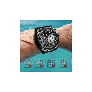 Men's Waterproof Analog Quartz Watch – Large Face