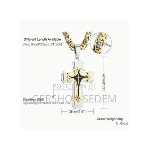 Men’s High-Quality Cross Pendant Necklace
