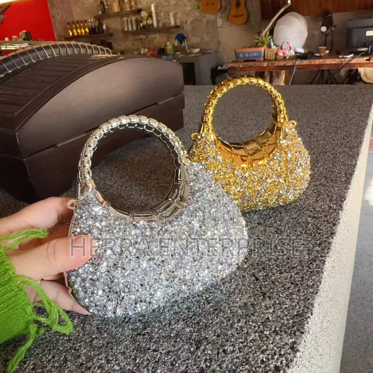 Luxury-Style Rhinestone Mini Bag