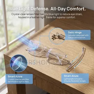 Unisex Anti Blue Light Glasses - Transparent (UV400 Protection)