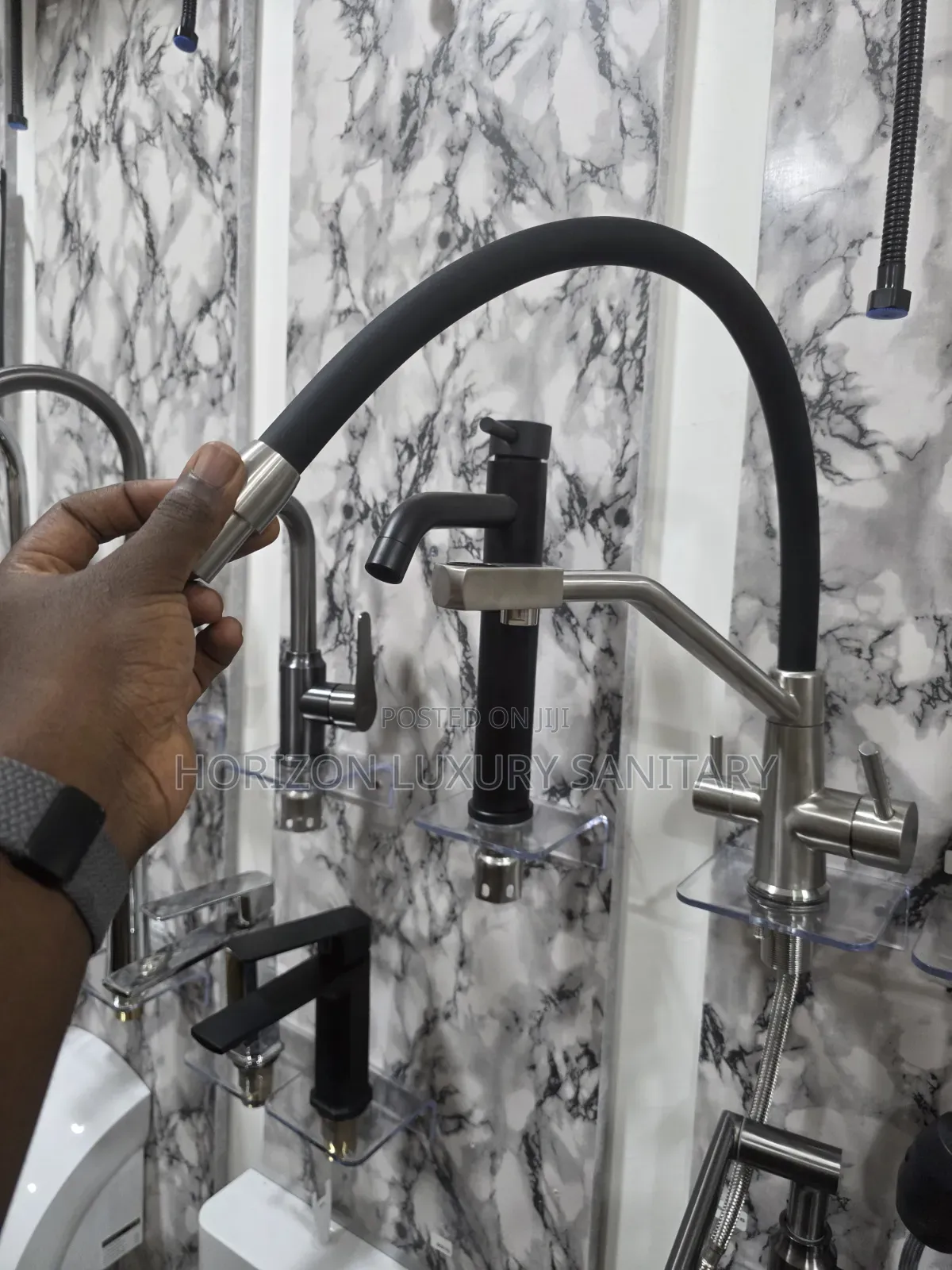 Heavy Duty Flexible Kitchen Sink Mixer Tap - Dual Handle Purifier