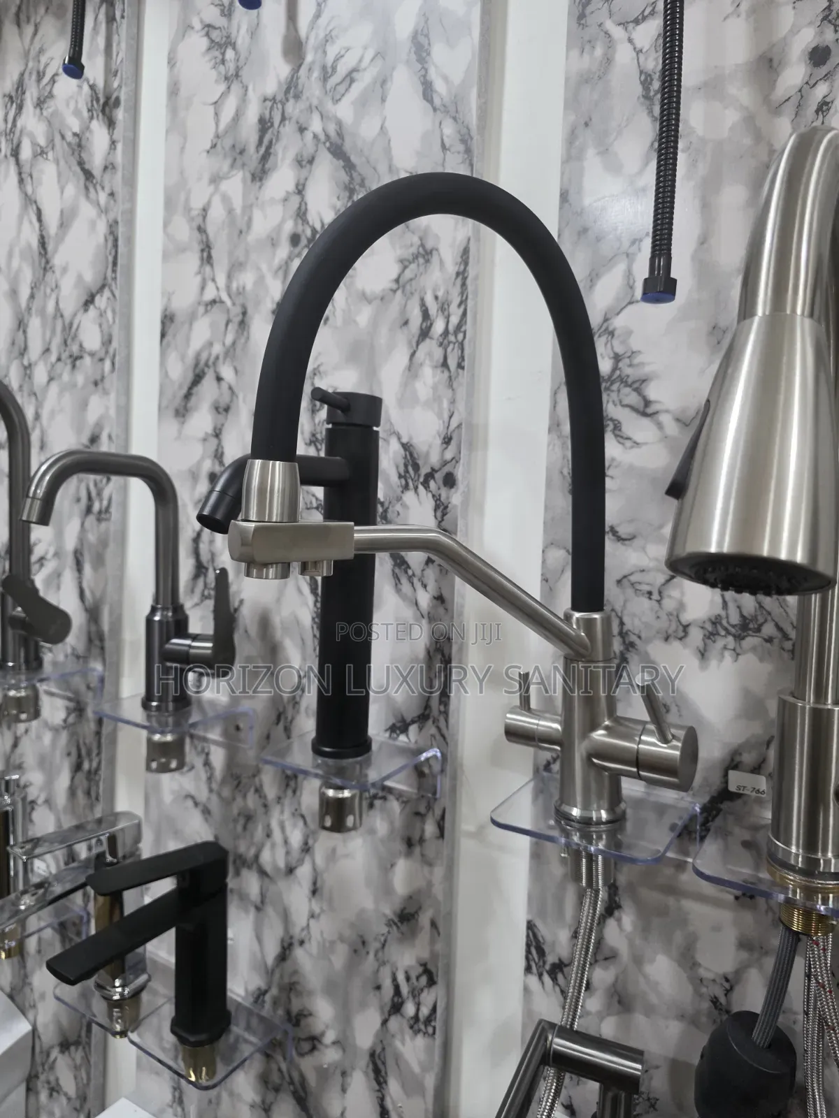 Heavy Duty Flexible Kitchen Sink Mixer Tap - Dual Handle Purifier