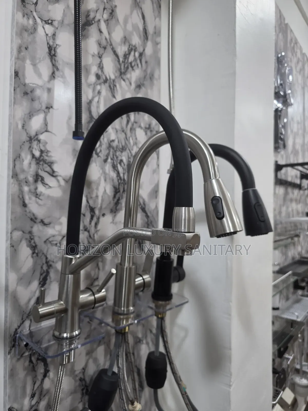 Heavy Duty Flexible Kitchen Sink Mixer Tap - Dual Handle Purifier