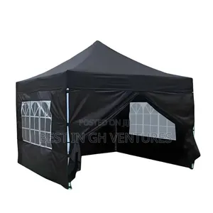 10ftx10ft Tent With Covered Windows and Open View