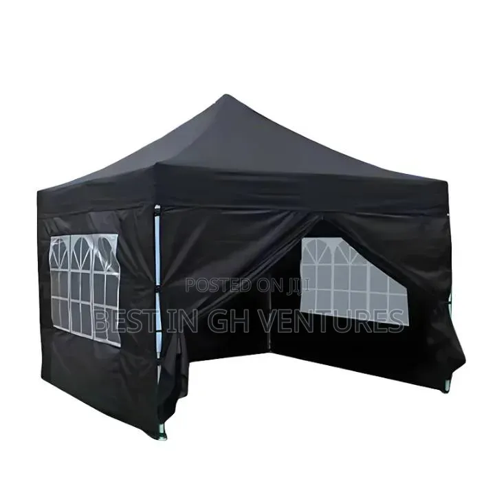 10ftx10ft Tent With Covered Windows and Open View