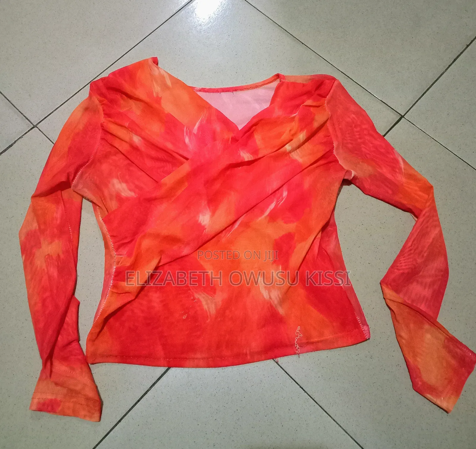 Orange Floral Top