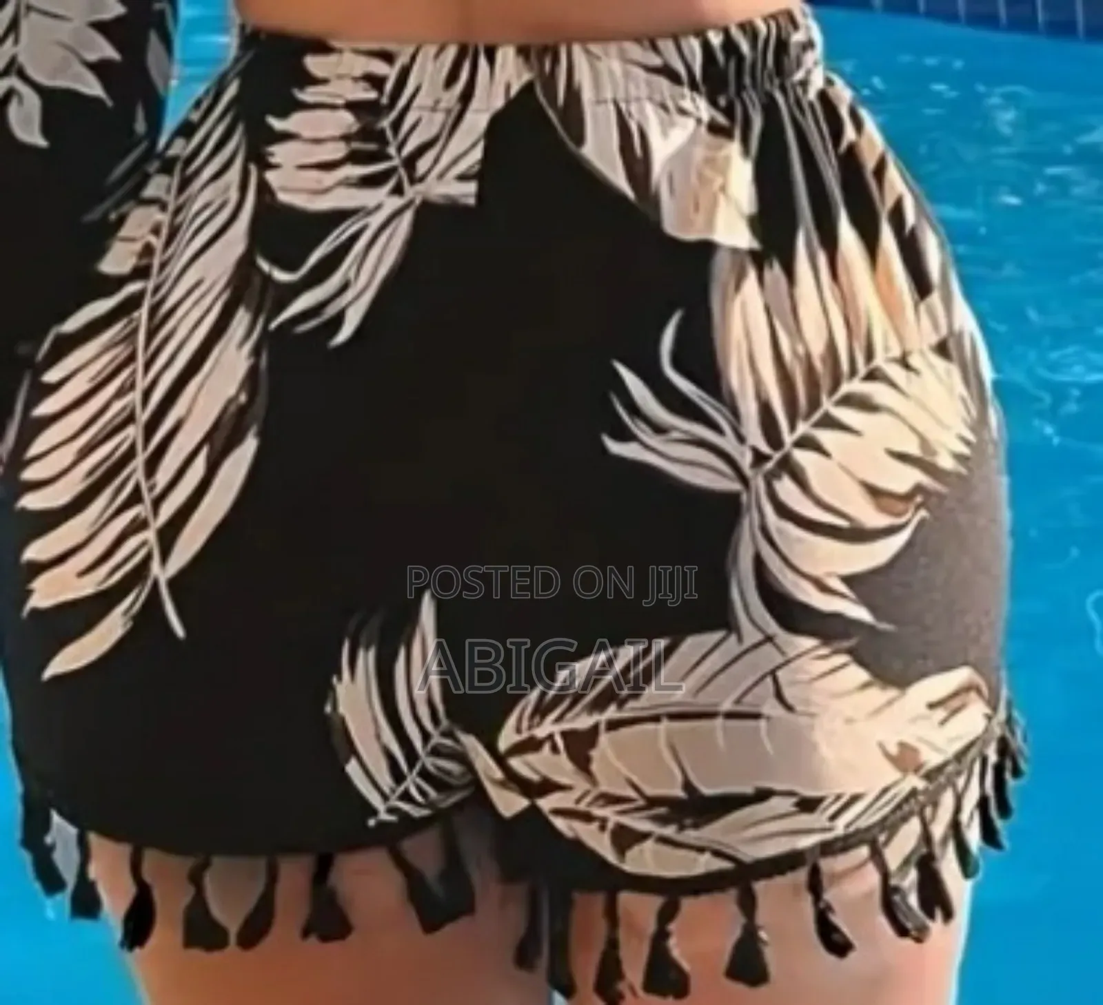 Women's Bohemian Print Fringed Shorts - Beach