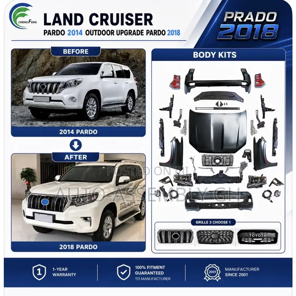 Land Cruiser Prado 2010-2016 Upgraded to 2021 Body Kit