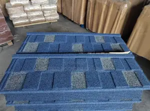 Blue With Brown Touch Quality Euro Tiles Roofing Sheet