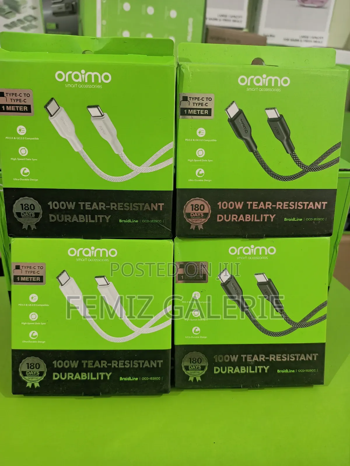 Oraimo BraidLine 100W Type-C Cable