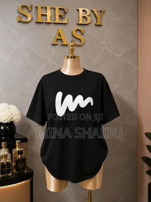 She by AS Statement Black Minimalist Tee