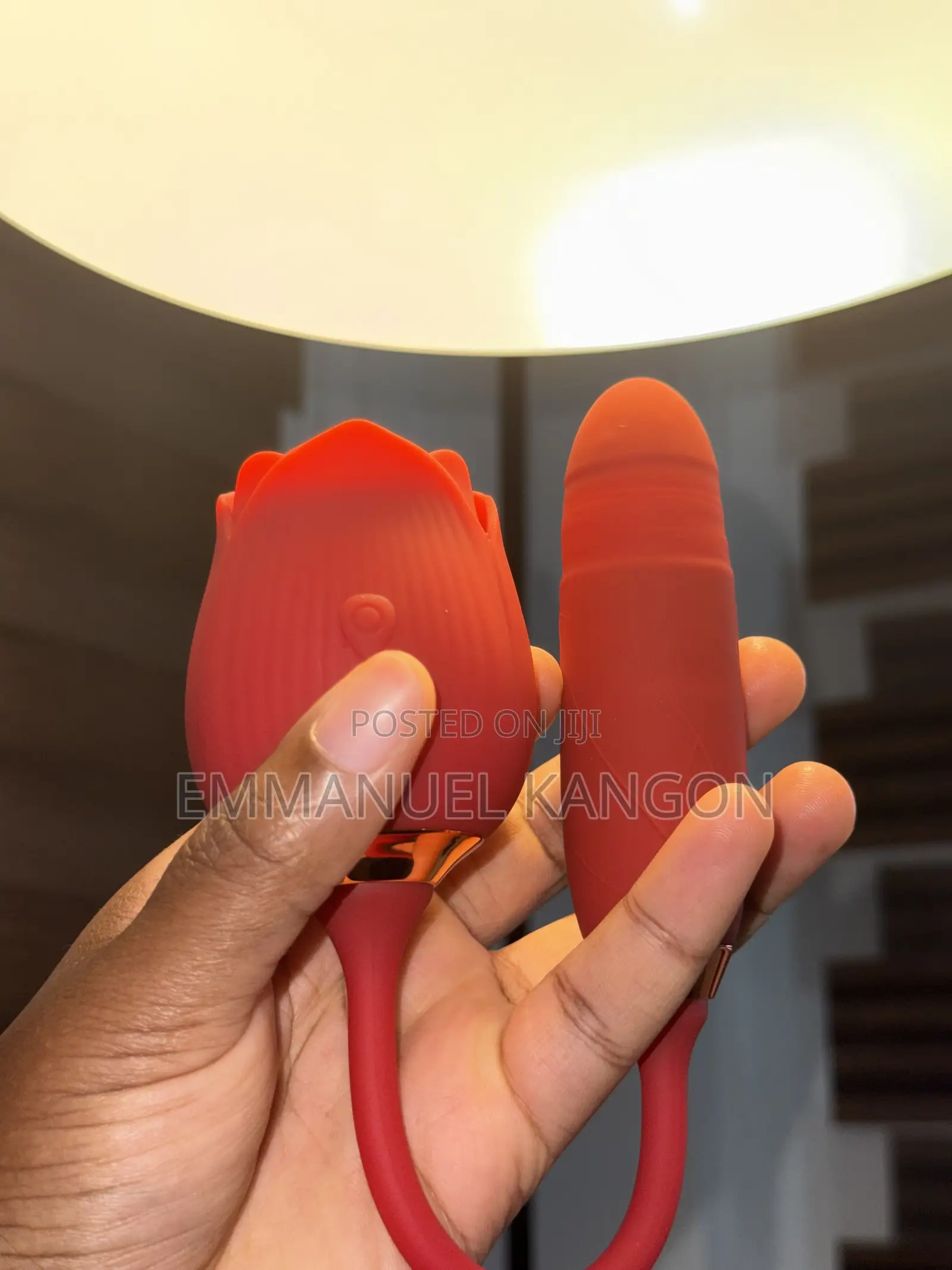 2 in 1 Rose Sucking and Thrusting Vibrator