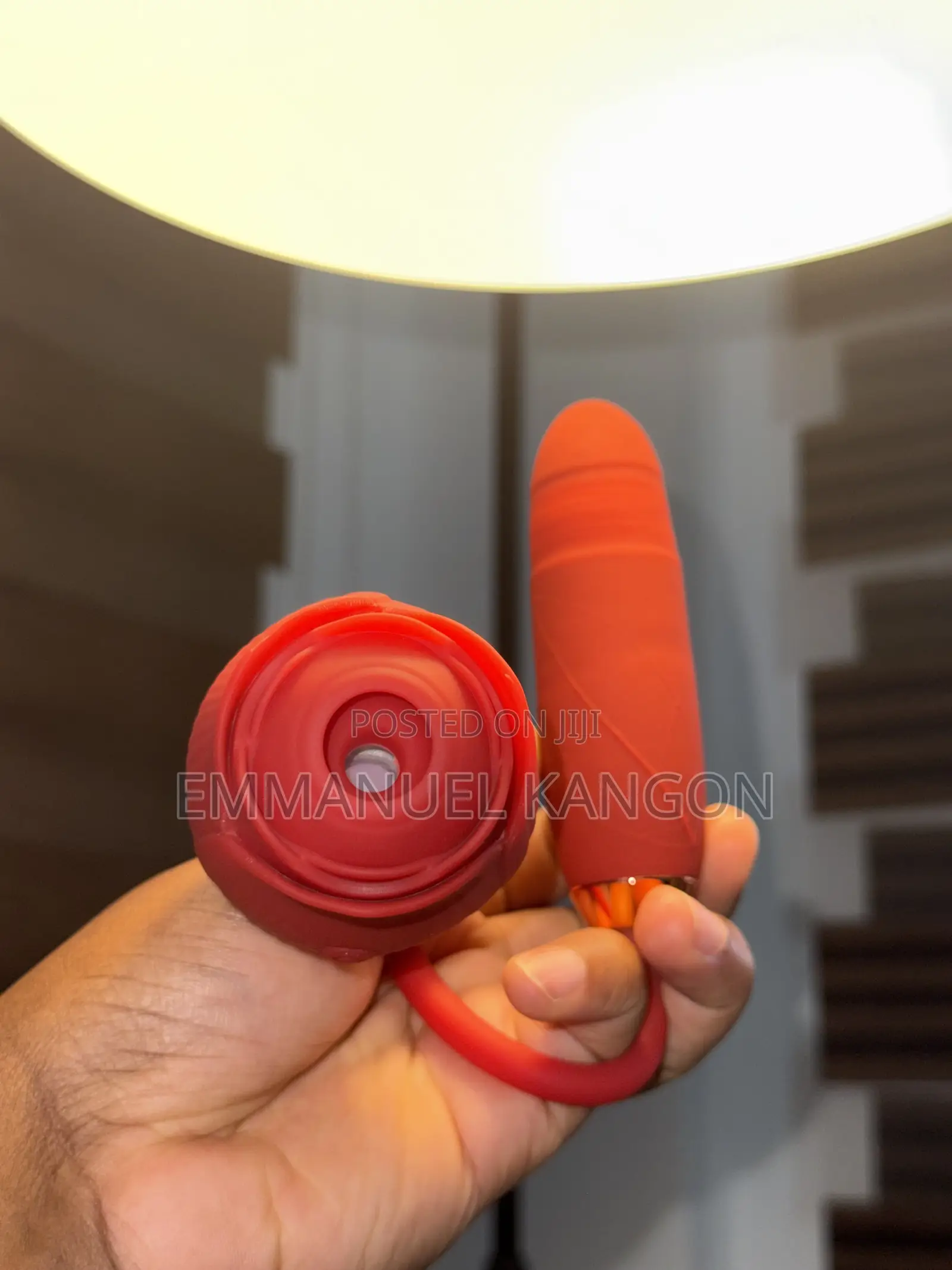 2 in 1 Rose Sucking and Thrusting Vibrator