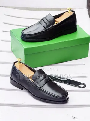 Gianfranco Butteri Black Leather Loafers for Men