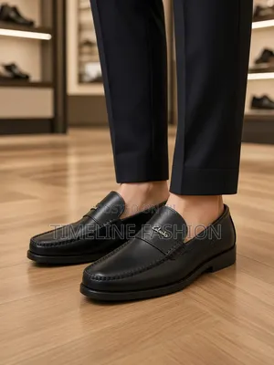 Genuine Leather Clark's Men's Loafer Shoes 39-46 Black