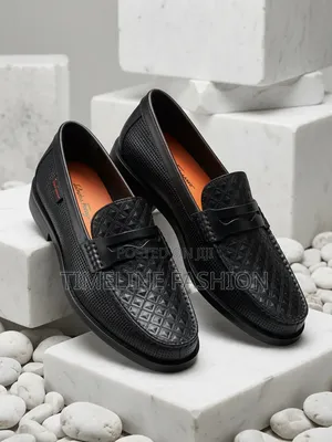 Salvatore Ferragamo Durable Black Leather Loafer Shoes